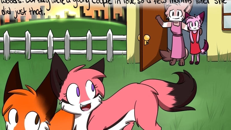 Snippet of 1st page of Felinia comic